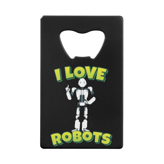 I Liebe Roboter Geldbeutel Flaschenöffner (Vorderseite)