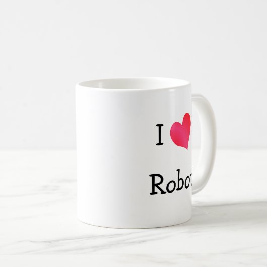 I Liebe Roboter Kaffeetasse (VorderseiteRechts)