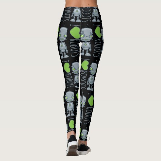 I Liebe Roboter Leggings (Rückseite)