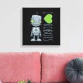 I Liebe Roboter Leinwanddruck (Insitu (Wohnzimmer))