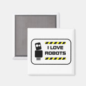 I Liebe Roboter Magnet (Vorderseite/Rückseite)
