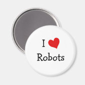 I Liebe Roboter Magnet (Vorderseite/Rückseite)
