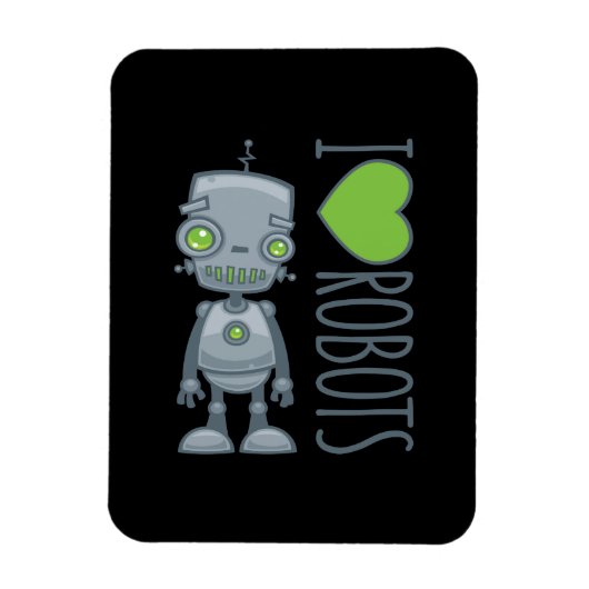I Liebe Roboter Magnet (Vertikal)
