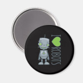 I Liebe Roboter Magnet (Vorderseite/Rückseite)
