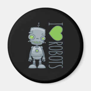I Liebe Roboter Magnet