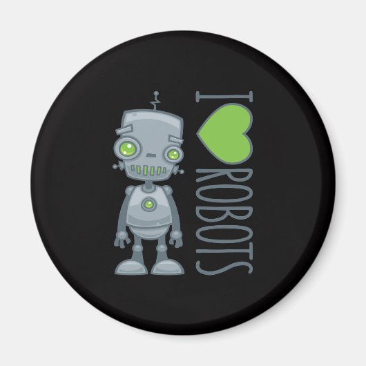 I Liebe Roboter Magnet (Vorne)