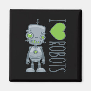 I Liebe Roboter Magnet