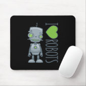 I Liebe Roboter Mousepad (Mit Mouse)