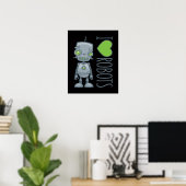 I Liebe Roboter Poster (Heimbüro)