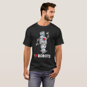 I Liebe Roboter - Roboter Lover Robotics Engineer T-Shirt (Vorne ganz)