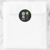 I Liebe Roboter Runder Aufkleber (Tasche)