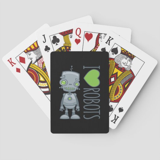 I Liebe Roboter Spielkarten (Rückseite)