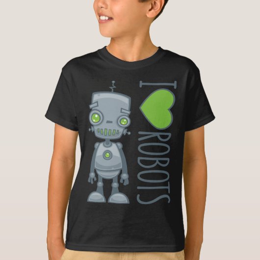 I Liebe Roboter T-Shirt (Vorderseite)