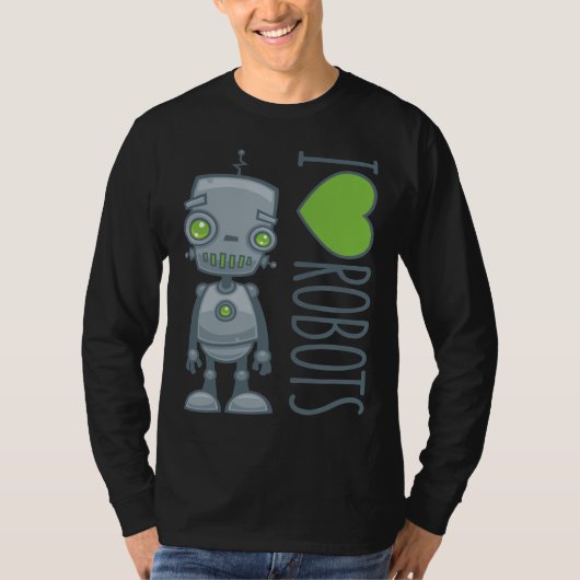 I Liebe Roboter T-Shirt (Vorderseite)