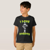 I Liebe Roboter T-Shirt (Vorne ganz)