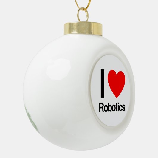 i Liebe Robotik Keramik Kugel-Ornament (Links)