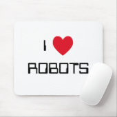 I Liebe Robots Mousepad (Mit Mouse)