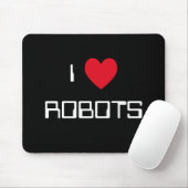I Liebe Robots Mousepad (Mit Mouse)