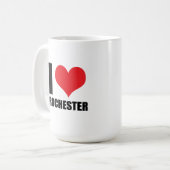 I Liebe Rochester Kaffeetasse (Vorderseite Links)