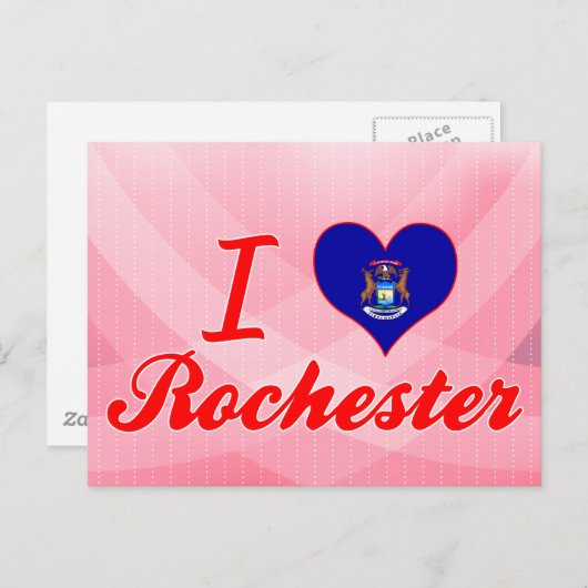 I Liebe Rochester, Michigan Postkarte (Vorne/Hinten)