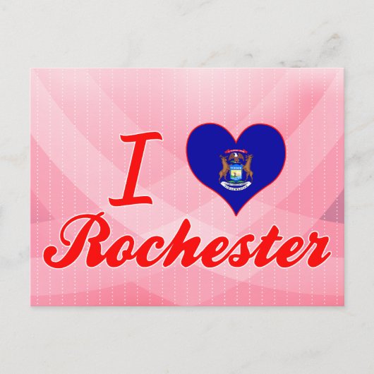 I Liebe Rochester, Michigan Postkarte (Vorderseite)