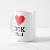 I Liebe Rock and Roll Kaffeetasse (Vorderseite Links)