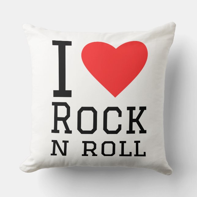 I Liebe Rock and Roll Kissen (Vorderseite)