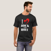 I Liebe Rock and Roll Musik Herzensmusik Valentine T-Shirt (Vorne ganz)