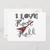 I Liebe Rock and Roll Postkarte (Vorne/Hinten)