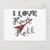 I Liebe Rock and Roll Postkarte (Vorderseite)