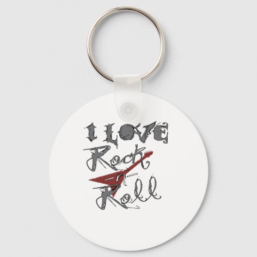 I Liebe Rock and Roll Schlüsselanhänger (Vorderseite)