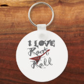 I Liebe Rock and Roll Schlüsselanhänger (Vorderseite)