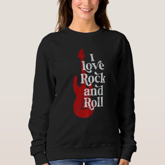 I Liebe Rock and Roll Sweatshirt (Vorderseite)