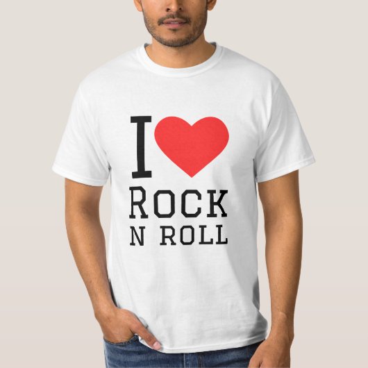 I Liebe Rock and Roll T-Shirt (Vorderseite)