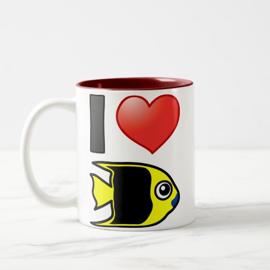 I Liebe Rock Beauty Zweifarbige Tasse (Links)