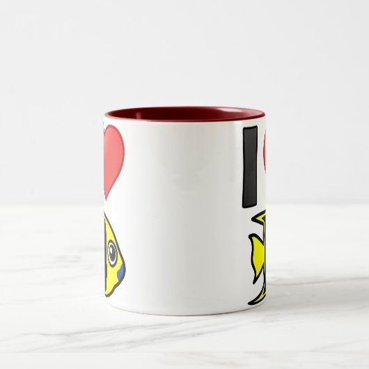 I Liebe Rock Beauty Zweifarbige Tasse (Mittel)