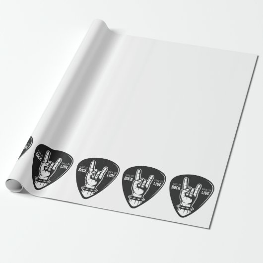 I Liebe Rock Geschenkpapier (Ungerollt)