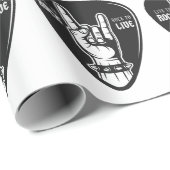 I Liebe Rock Geschenkpapier (Rolleneckpunkt)