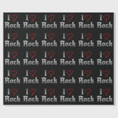I Liebe Rock Geschenkpapier (Flach)