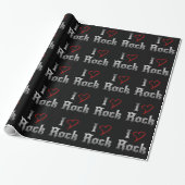 I Liebe Rock Geschenkpapier (Ungerollt)