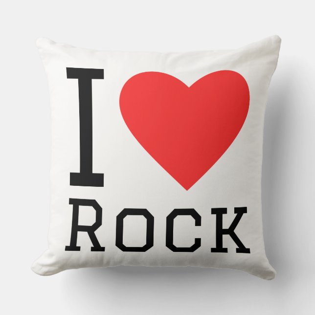 I Liebe Rock Kissen (Vorderseite)