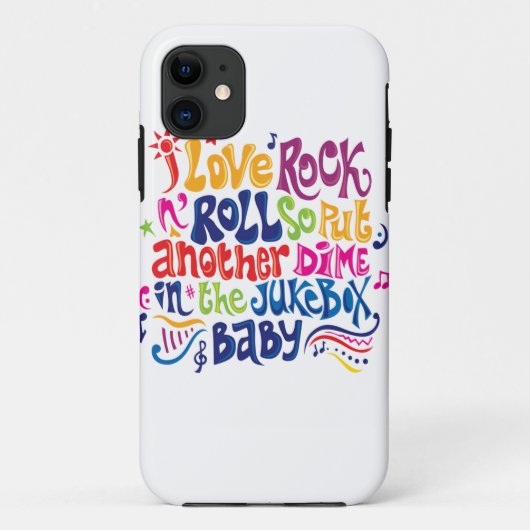 I Liebe Rock n Roll Case-Mate iPhone Hülle (Rückseite)