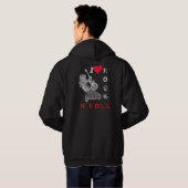 I Liebe Rock N' Roll - Gitarrenspieler - Rock Part Hoodie (Schwarz voll)