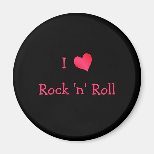 I Liebe Rock 'n' Roll Magnet (Vorne)