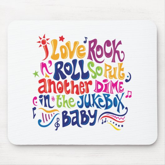 I Liebe Rock n Roll Mousepad (Vorne)