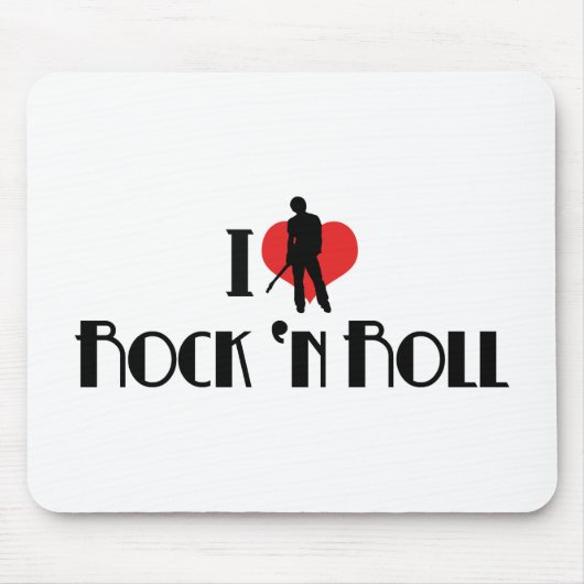 I Liebe Rock 'n Roll Mousepad (Vorne)