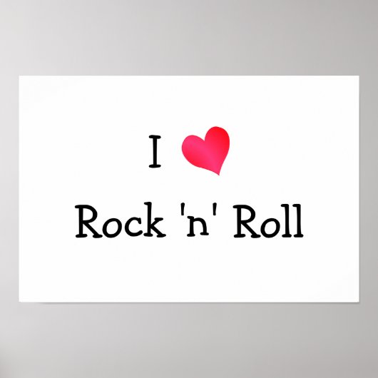 I Liebe Rock 'n' Roll Poster (Vorne)