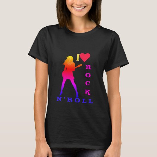 I Liebe Rock N' Roll - Rock N' Roll Girl T-Shirt (Vorderseite)