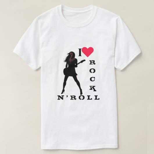 I Liebe Rock N' Roll - Rock N' Roll Girl T-Shirt (Design vorne)