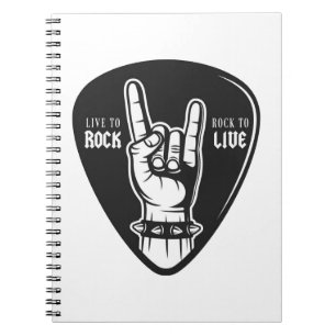 I Liebe Rock Notizblock
